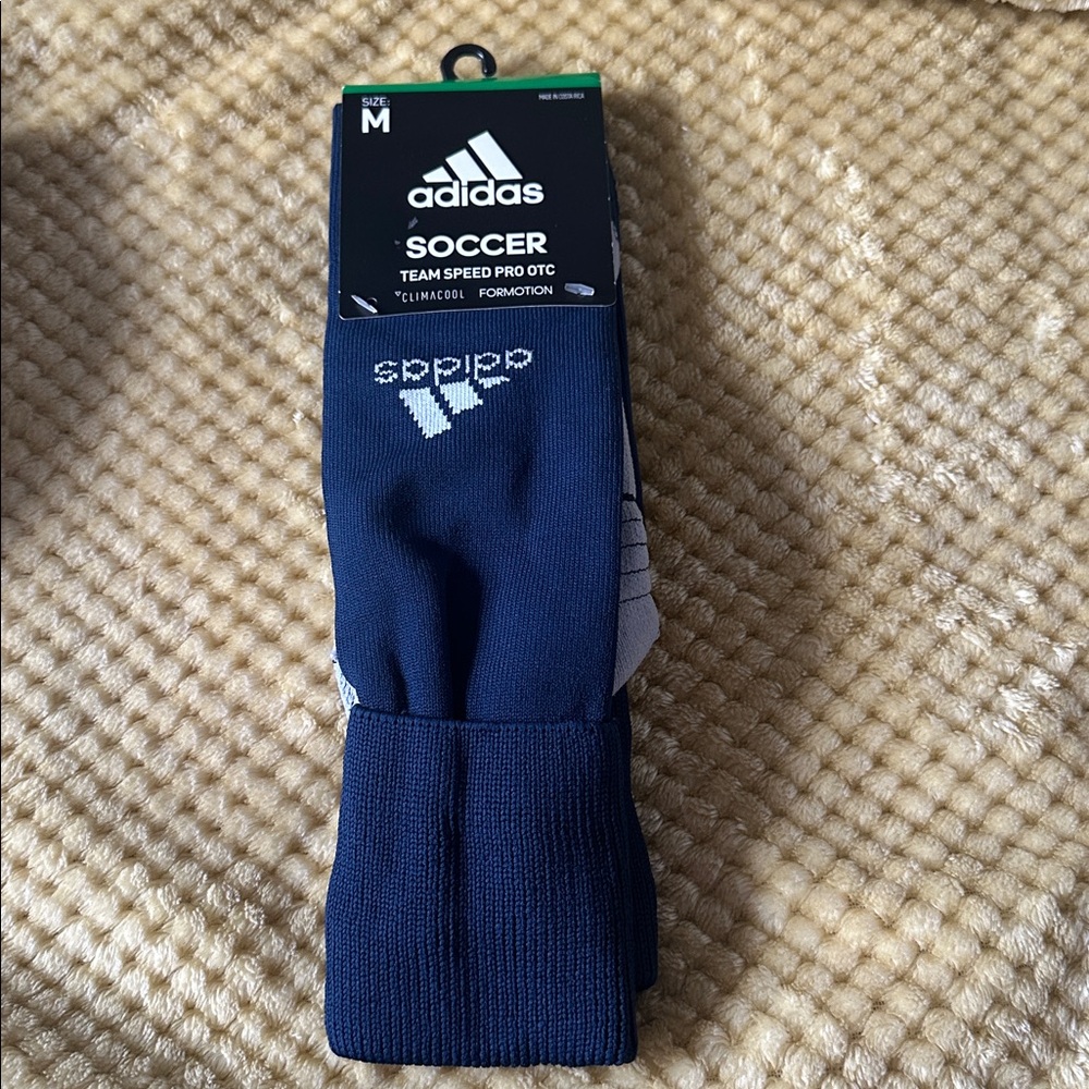 Brand New Navy Blue Adidas Soccer Socks Medium